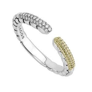 LAGOS Caviar Lux Open Diamond Stacking Ring, Size 6